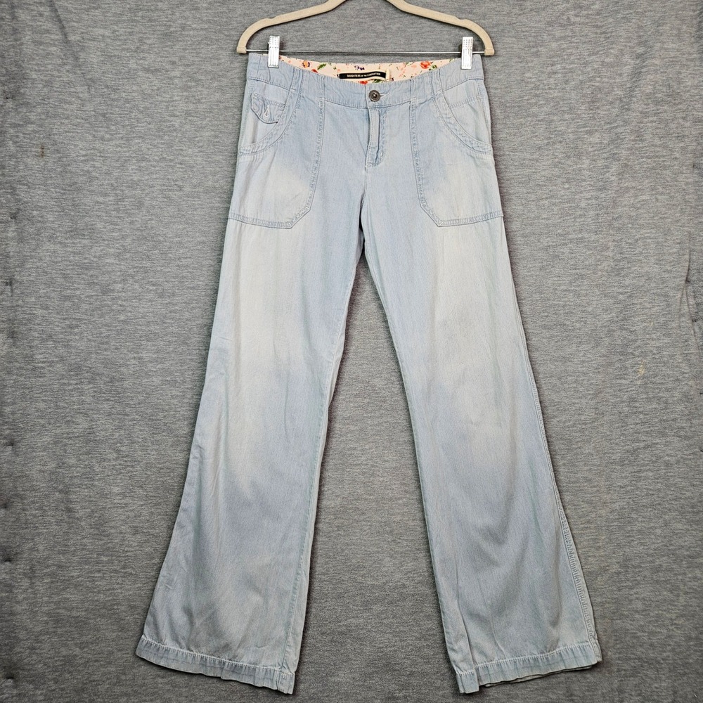 Daughters of the Liberation Blue Corduroy Wide Leg Light weight Pants Size 6